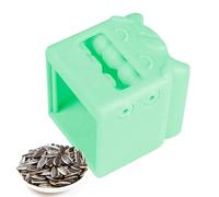 Éplucheur manuel de de en forme de vache - 4,5 x 4,6 x 4,8 cm - Rose vert - Outil de collation portable pour cuisine et voyage - Protège les dents de devant