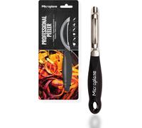 Microplane Éplucheur de légumes – lame pivotante en acier inoxydable ultra-affûtée – Noir