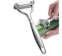 Éplucheur Multifonction en Acier Inoxydable - Coupe Légumes et Fruits | Trancheur de Pommes de Terre Double Lame Durable, Éplucheur Pratique pour Cuisine Familiale, Carottes, Concombres et Préparation