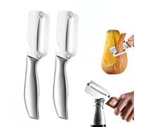 Éplucheur Multifonctionnel Pour La Cuisine, Éplucheur Économique Pour Fruits Et Légumes, Avec Décapsuleur, Manche En Bois Et Lame En Acier Inoxydable, Adapté Aux Fruits Et Légumes (2pcs B)