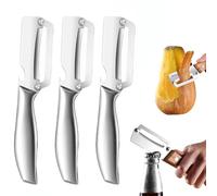 Éplucheur Multifonctionnel Pour La Cuisine, Éplucheur Économique Pour Fruits Et Légumes, Avec Décapsuleur, Manche En Bois Et Lame En Acier Inoxydable, Adapté Aux Fruits Et Légumes (3pcs B)