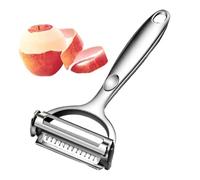 Éplucheur Multifonctions, Éplucheur et déchiqueteur de pommes de terre 2 en 1 en acier inoxydable, Économe et Coupe-, Econome Legumes Inox Eplucheur Manuel Pomme de Terre Poignée Ergonomique