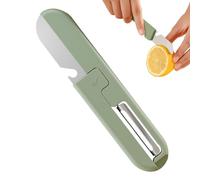 Éplucheur Portable - Ustensile De Cuisine 2-en-1 Pliable Antidérapant | Couteau Éplucheur À Légumes Pliant | pour les légumes, poire, carotte, maison, cuisine, extérieur, pique-nique et camping