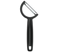 Victorinox Rho, Éplucheur pour Légumes, Fruits, Bord Droit, Tranchant Unique, Extra Aiguisé, Swiss Made, Noir