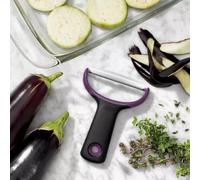 OXO Good Grips - Éplucheur de préparation pour grands légumes - Économe à légumes en inox - Noir et violet