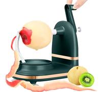 Éplucheur, vide-pomme et trancheuse à manivelle manuelle - Poignées antidérapantes à ventouse - Lames en acier inoxydable - Épluche, noyaux et coupe en quelques secondes pour la cuisine à la maison -