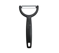 Victorinox Éplucheur Ypso - Pour légumes & fruits, lame dentelée double tranchant, Swiss Made, Noir