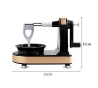 Éplucheuse De Fruits Maison Multifonction À Manivelle Avec Trancheur De Pommes Pour La Commodité De La Cuisine Peleurs Et Ze Black