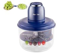 Éplucheuse électrique 3 en 1 pour raisins et ail, éplucheuse automatique, outil multifonctionnel USB pour petits fruits et tomates, facile à utiliser pour la maison, la cuisine, le commerce (bleu)