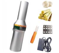 Éplucheuse Électrique de Noix de Coco 100W, Machine à Éplucher en Acier Inoxydable pour Légumes, Outil Coupe Fruits pour Citrouille, Canne à Sucre, Taro, Courge d’Hiver, Cuisine Pro et Maison