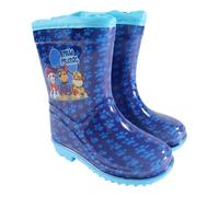 eplusm Paw Patrol Bottes en caoutchouc pour garçon de 3 à 6 ans, bottes de pluie non doublées avec motif Chase Marshall Chaussures de pluie imperméables pour enfant, bleu, 28 EU