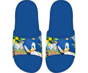 eplusm Sonic The Hedgehog Chaussons de douche et de bain antidérapants pour garçon, bleu foncé, 27/28 EU