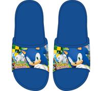 eplusm Sonic The Hedgehog Chaussons de douche et de bain antidérapants pour garçon, bleu foncé, 33/34 EU