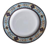 Eplze YBK Tech Assiette de service en porcelaine anglaise - Assiette à dessert en céramique - Assiette à salade pour petit déjeuner et thé de l'après-midi - Motif artistique baroque (assiette creuse