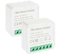 EPLZON 1 voies modules d'interrupteur intelligents, mini module relais DIY, pour Tuya Smart Switch Wifi, compatibles avec Alexa et Google Assistant, conducteur neutre requis (2 Pièce)