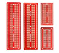 EPLZON 2 pièces 6.8" x 2.05" & 2 pièces 3.5"x2.05" Electronic Project Prototypable PCB Board Kit Compatible avec le projet de circuit de soudage DIY Prototype Board,Rouge