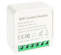 EPLZON 2 voies modules d'interrupteur intelligents, mini module relais DIY, pour Tuya Smart Switch Wifi, compatibles avec Alexa et Google Assistant, conducteur neutre requis (1 Pièce)