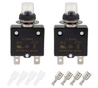 EPLZON 25A Disjoncteur à bouton-poussoir 125/250VAC 50VDC Protection contre les surcharges thermiques (lot de 4 pièces)