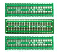 EPLZON 3 pièces 6.8" x 2.05" Electronic Project Prototypable PCB Board Kit Compatible avec le projet de circuit de soudage DIY Prototype Board,Vert