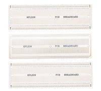 EPLZON 3 pièces 6.8" x 2.05" Electronic Project Prototypable PCB Board Kit Compatible avec le projet de circuit de soudage DIY Prototype Board,Blanc