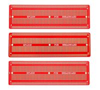EPLZON 3 pièces 6.8" x 2.05" Electronic Project Prototypable PCB Board Kit Compatible avec le projet de circuit de soudage DIY Prototype Board,Rouge