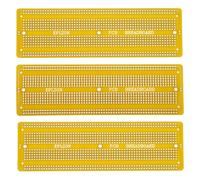 EPLZON 3 pièces 6.8" x 2.05" Electronic Project Prototypable PCB Board Kit Compatible avec le projet de circuit de soudage DIY Prototype Board,Jaune