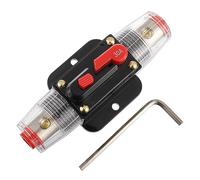 EPLZON 30A Disjoncteur Interrupteur 30 AMP Fusible Inline Holder 12V-50V DC Bouton de réinitialisation manuelle pour système d'amplificateur de son audio de voiture RV Home Marine Boat Truck