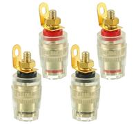 EPLZON 4 mm connecteur de Prise Banane pour borne de Audio Parleur amplificateur Terminal Pince Polaire Fiche(35 * 12mm,4 pièces)