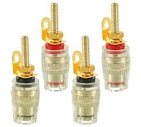 EPLZON 4 mm connecteur de Prise Banane pour borne de Audio Parleur amplificateur Terminal Pince Polaire Fiche(42 * 12mm,4 pièces)