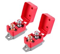 EPLZON 40A disjoncteur de remise à zéro automatique 12V - 24V avec boulons de goujon de recouvrement pour chargeur de batterie, camion, moteur de voiture et plus (2 off)