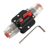 EPLZON 50A Disjoncteur Interrupteur 50 AMP Fusible Inline Holder 12V-52V DC Bouton de réinitialisation manuelle pour système d'amplificateur de son audio de voiture RV Home Marine Boat Truck