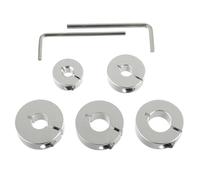 EPLZON 6/8/10/12/14 mm 5 pièces butée de profondeur en alliage d'aluminium bague Positionneur de Foret localisateur HSS limiteur de profondeur, avec clé Hexagonale
