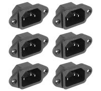 EPLZON 6 pièces C14 adaptateur de connexion d'alimentation montage sur panneau AC 250V 10A module d'entrée IEC 3 broches