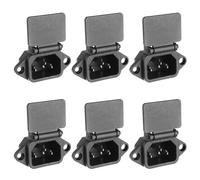 EPLZON 6 pièces C14 adaptateur de connexion d'alimentation montage sur panneau AC 250V 10A module d'entrée IEC 3 broches avec connecteur couvercle