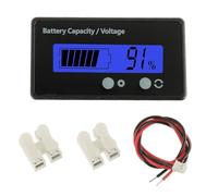 EPLZON Battery Capacity Monitor Meter, Compteur de Batterie DC 12V 24V 36V 48V 72V avec Alarme ndicateur de Batterie d'acide Plomb Testeur de Batterie au Plomb Acide et au Lithium Ion (Lumière Bleu)