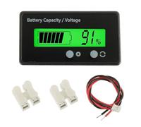 EPLZON Battery Capacity Monitor Meter, Compteur de Batterie DC 12V 24V 36V 48V 72V avec Alarme ndicateur de Batterie d'acide Plomb Testeur de Batterie au Plomb Acide et au Lithium Ion (Lumière Verte)