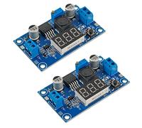 EPLZON LM2596 Lot de 2 convertisseurs Buck avec voltmètre Affichage Buck Module DC-DC 4,0-40 V à 1,25-37 V 2 A Tension réglable