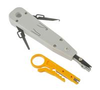 EPLZON LSA Outil, Outil Insertion LSA avec Mini Pince à Dénuder pour Prises Réseau, Zones de Brassage, boîte de Montage et boîtier encastré, câble de raccordement avec Coupe Fil(Gris)