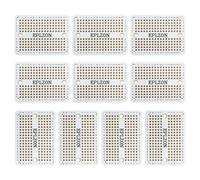 EPLZON MINI PCB Board Carte de prototypage Breadboard soudable Protoboard Circuit Imprimé Double Faces pour les projets de bricolage électronique compatibles avec(10 pièces,Blanc)
