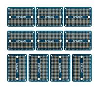 EPLZON MINI PCB Board Carte de prototypage Breadboard soudable Protoboard Circuit Imprimé Double Faces pour les projets de bricolage électronique compatibles avec(10 pièces,Bleu)