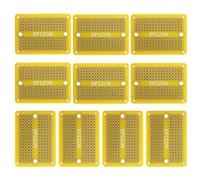 EPLZON MINI PCB Board Carte de prototypage Breadboard soudable Protoboard Circuit Imprimé Double Faces pour les projets de bricolage électronique compatibles avec(10 pièces,Jaune)