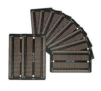 EPLZON PCB Board Carte de prototypage Breadboard soudable Protoboard Circuit Imprimé Double Faces pour les projets de bricolage électronique compatibles avec(10 pièces,Noir)