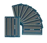 EPLZON PCB Board Carte de prototypage Breadboard soudable Protoboard Circuit Imprimé Double Faces pour les projets de bricolage électronique compatibles avec(10 pièces,Bleu)