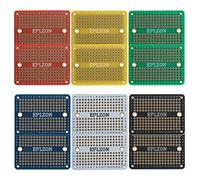 EPLZON PCB Prototype Board Carte de prototypage Breadboard soudable Protoboard Circuit Imprimé Double Faces pour les projets de bricolage électronique compatibles avec(12 pièces)