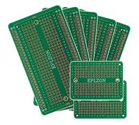 EPLZON PCB Prototype Board Carte de prototypage Breadboard soudable Protoboard Circuit Imprimé Double Faces pour les projets de bricolage électronique compatibles avec arduino(Verte)