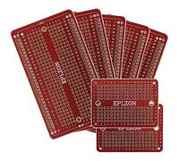 EPLZON PCB Prototype Board Carte de prototypage Breadboard soudable Protoboard Circuit Imprimé Double Faces pour les projets de bricolage électronique compatibles avec arduino(Rouge)