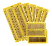 EPLZON PCB Prototype Board Carte de prototypage Breadboard soudable Protoboard Circuit Imprimé Double Faces pour les projets de bricolage électronique compatibles avec arduino(Jaune)