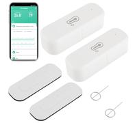 EPLZON WiFi Hygromètre Thermomètre Capteur, Capteur température et d'humidité sans fil pour l'intérieur et l'extérieur avec surveillance à distance via app compatible Alexa & Google Home(2 Pièces)