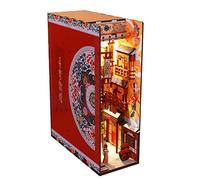 EPMANN Kit de serre-livres DIY Booknook Bookshelf Insert avec LED Light Model Building Kit Adultes Unisexe Non Pliable