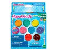 Aquabeads Loisir créatif Recharge perles à facettes 800 perles 8 couleurs